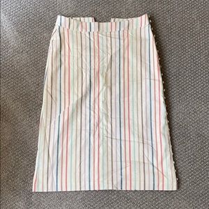 Madewell Striped Pencil Skirt